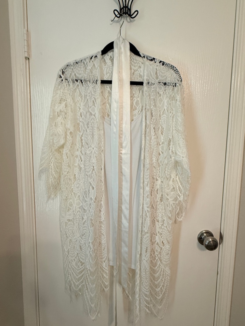 White Lace Kimono Cover-Up